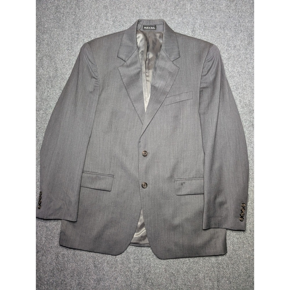Lauren Ralph Lauren Grey Mens‎ Size 44R 100% Wool Jacket Blazer Sport Coat